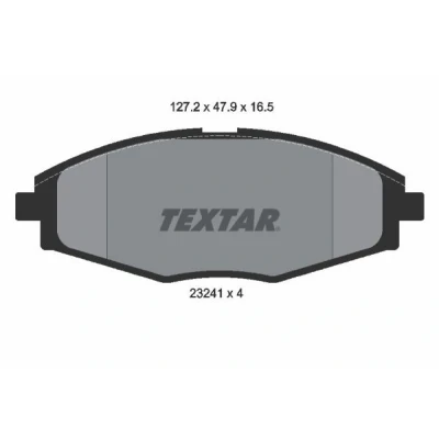 Image de TEXTAR 2324102 Jeu de plaquettes frein non préparé pour indicateur d&#039;usure CHEVROLET: Matiz, Spark, DAEWOO: Matiz I 3/5 portes, Lanos portes