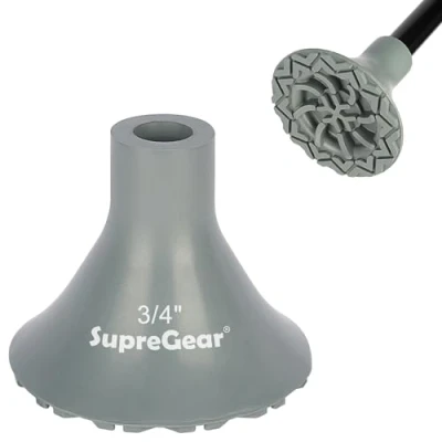 Image de supregear Embout de Canne Remplacement, en Caoutchouc Antidérapant Extrême Adhérence 19 mm pour Tous Types Terrains Accessoire Pliante Décalée Quad Pod/Tripod