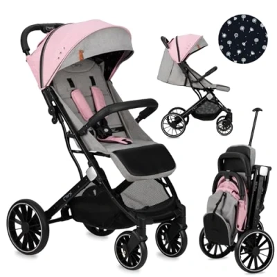 Image de poussette MoMi ESTELLE DAKAR à partir de 6 mois (jusqu&#039;à 22 kg), pliante avec harnais sécurité 5 points, panier courses fonction dépliage, poignée télescopique traction