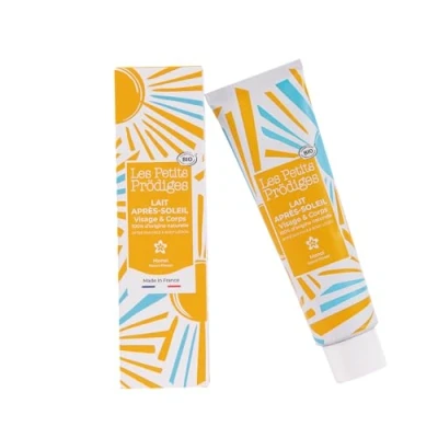 Image de Les Petits Prödiges Lait Après Soleil VISAGE &amp; CORPS MONOÏ 100ml Bio Hydrate Apaise Rafraîchit Vegan au jus d&#039;Aloe Vera