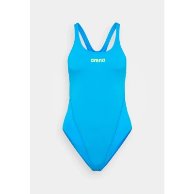 Image de Arena Womens TEAM Swimsuit TECH Solid Maillot de bain, Femme, Taille: 34, Blue river/artic lime