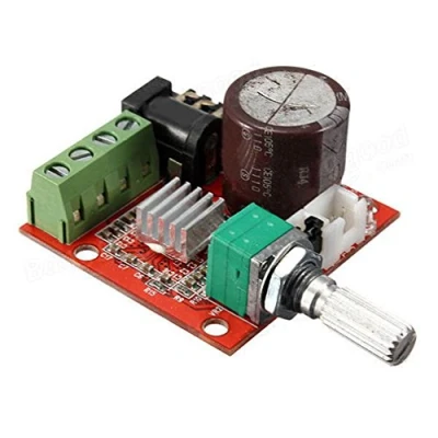 Image de HiLetgo PAM8610 Mini Stereo AMP Audio Amplify Board Digital Portable Ampli Module 10W+10W Dual Channel Amplifier Class D 12VDC