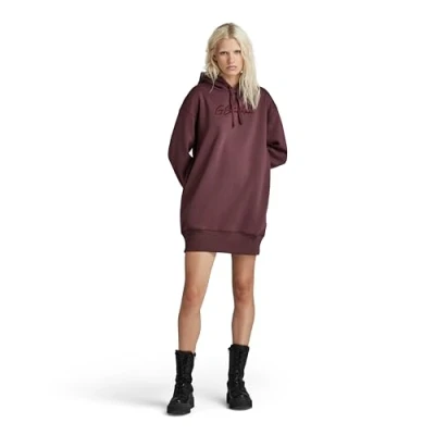 Image de G STAR Robe Sweat à Capuche Flock, Pourpre (Vineyard Wine D24669 a971 d303), M Femme