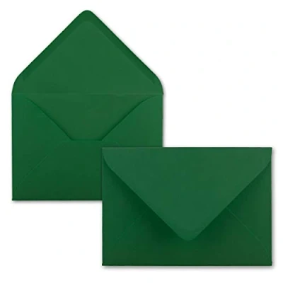 Image de Mini enveloppes FarbenFroh by Gustav Neuser Dimensions : 5,2 x 7,6 cm Avec colle à humidifier Pour cartes de vœux et cadeaux 25 Umschläge 23 Dunkelgrün