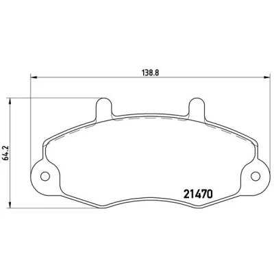 Image de BREMBO P 24 049 Jeu de plaquettes frein avec indicateur d&#039;usure sans accessoires FORD: Transit Mk4 Сamion à Plateau/Сhâssis, Minibus