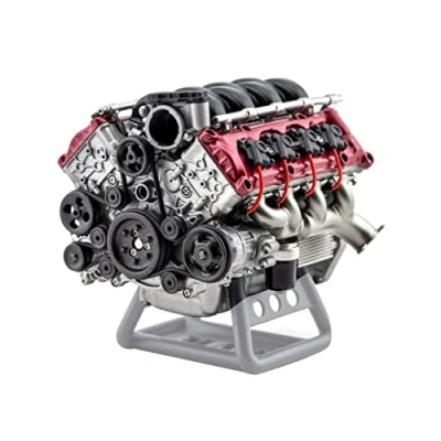 Image de SHOYDID MAD RC Impression 3D Résine Simulation dynamique V8 Moteur à combustion interne Modèle monter soi même pour AX90104 SCX10Ⅱ Capra VS4 10 Pro/Ultra Model Car (version kit)