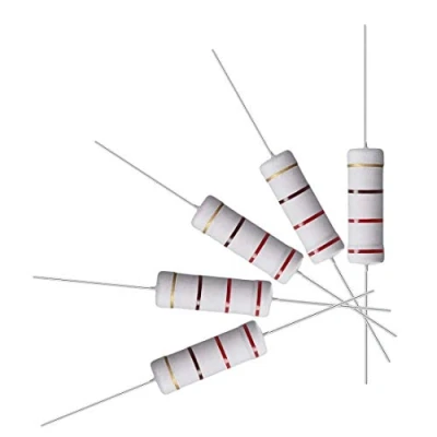 Image de 10Pcs 220 Ohm Resistor, 5W 5% Tolerance Metal Oxide Resistors, Axial Lead, Flame Proof for DIY Electronic Projects and Experiments