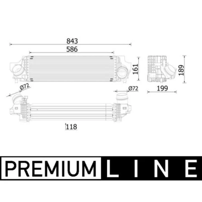 Image de MAHLE ORIGINAL CI 610 000P Intercooler MINI: 3/5 portes, Countryman, BMW: 2 Active Tourer