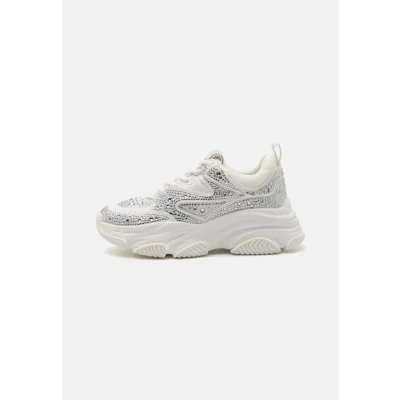 Image de Steve Madden Jprivy Baskets basses pour enfants, Taille: 31, White Imitation cuir/textile