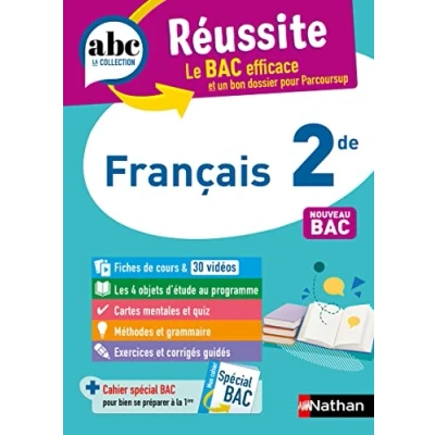 Image de Français 2de ABC Réussite Programme de seconde 2023 2024 Cours, Méthode, Exercices Livre d’occasion Correct