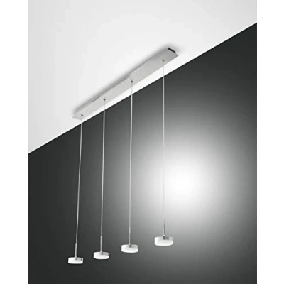 Image de Fabas Luce 323949212 Dunk Suspension LED Intensité variable/2800 lumens/en aluminium brossé
