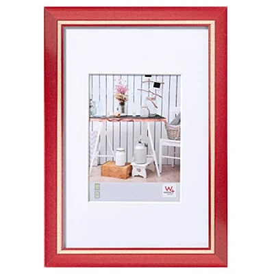 Image de walther design cadre photo rouge 24 x 30 cm avec passe partout, chalet EL430R