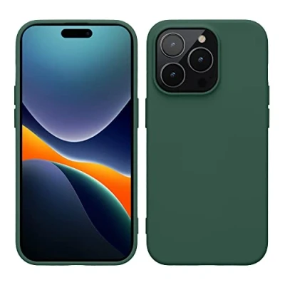 Image de kwmobile Housse Compatible avec Apple iPhone 14 Procoque Coque de Protection Fine Douce Flexible Vert Sapin