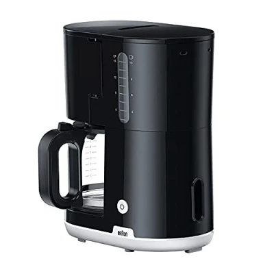 Image de Braun Breakfast1 Cafetière à filtre AromaCafe, système OptiBrew, Arrêt automatique, jusqu&#039;à 10 tasses, Verseuse en verre compatible lave vaisselle, 1000 W, Noir