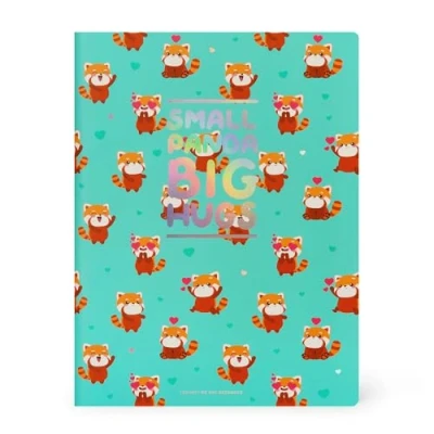 Image de Legami cahier à rayures larges Format de page B5, Grand rayures, papier FSC certifié, 18,5 x 24,8 cm, thème Red Panda