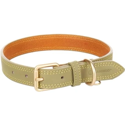 Image de Flamingo Collier pour Chien Virginia Vert L 43 53cm 25mm avec Un Anneau étiquette d&#039;identification Cousu Une Plus Grande résistance