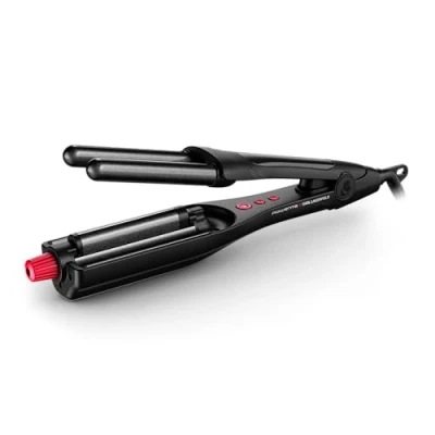 Image de Rowenta x KARL LAGERFELD Waves Addict Hair Waver, Styler pour cheveux, 4 Styling Mossi, réglages de profondeur, température réglable chaque type cheveux lumineux, CF471L