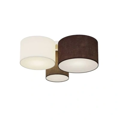 Image de Lindby Plafonnier Tissu Laurenz à intensité variable (Moderne) en Gris Textile e. a. pour Salon &amp; Salle manger (à 3 lampes, E27), Luminaire Plafonnier, Lampe Plafond, Eclerage Eclairage
