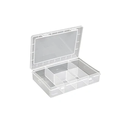 Image de hünersdorff Boîte de rangement PP Eco Mini avec 5 Compartiments stable pour vis et autres petites pièces solides Transparent