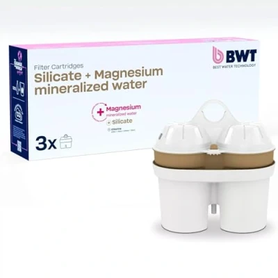 Image de BWT Cartouche filtrante Silicate + Magnesium Mineralized Water 3 pièces Avec silicium &amp; magnésium Pour tous les filtres à Eau potable aliments boissons