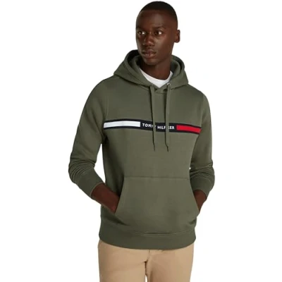 Image de Tommy Hilfiger Chest Insert Hoody Sweat à capuche, Homme, Taille: Small, Green