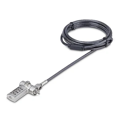 Image de StarTech.com Câble Antivol pour Ordinateur Portable de 2m Sécurité PC Portable, Compatible avec Noble