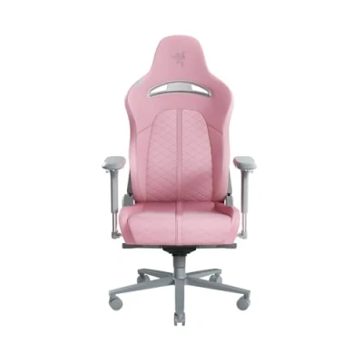 Image de Razer Enki chaise de jeu avec support lombaire intégré, bureau (cuir synthétique multicouche, rembourrage en mousse, coussin pour la tête, hauteur réglable) Quartz