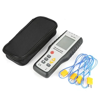 Image de HT 9815 4 canaux capteur de thermocouple numérique type K thermomètre rétro éclairage LCD affichage outil d&#039;instrument mesure multi portable