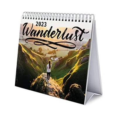 Image de Grupo Erik Calendrier de Bureau 2023 Wanderlust 12 Mois, 20x18cm, Mensuel en Français, Janvier à Décembre 2023, Certifié FSC, avec Support Rigide CS23010
