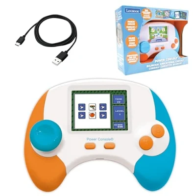Image de Lexibook, Power Console®, Console de Jeux éducative bilingue Français/Anglais avec 100 activités, JCG100i1