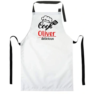 Image de Ferocity Tablier de Cuisine pour Enfants à la Mode Peinture, Artisanat, Divers modèles avec nom [074]