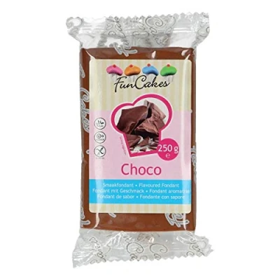 Image de Pâte à sucre Brun (Goût Chocolat) 250gr Funcakes