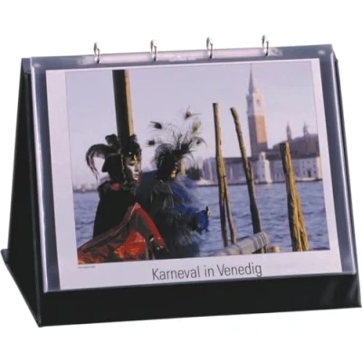 Image de Durable 857719 Pochette Perforée pour Chevalet de Présentation Reliure 4 Anneaux Format A3 Orientation Paysage Sachet 10