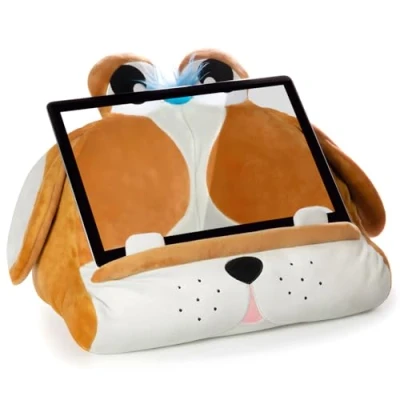 Image de Support pour iPad et Tablette Universel Enfants Cuddly Reader Porte Livre Coussin de Lecture au Lit, à la Maison Compatible avec Téléphones, Liseuses