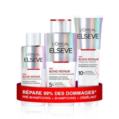 Image de L&#039;Oréal Paris Routine COMPLÈTE DES Cheveux ABÎMÉS ELSÈVE Set pour les cheveux, Taille: One Size, Transparent