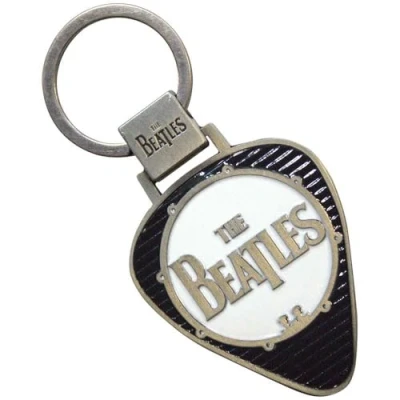 Image de Rock Off officially licensed products The Beatles Drum Logo Plectrum Porte Clés Keychain