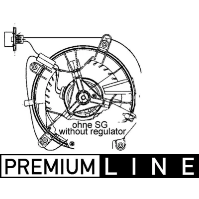 Image de MAHLE ORIGINAL AB 65 000P Pulseur d&#039;Air pour véhicules avec climatisateur automatique direction à gauche sans régulateur intégré
