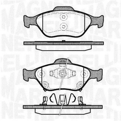 Image de MAGNETI MARELLI 363916060404 Jeu de plaquettes frein avec indicateur d&#039;usure TOYOTA: Yaris II 3/5 portes, III portes