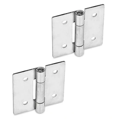 Image de Ganter Norme Éléments en acier inoxydable Charnières Tôle, Lot de 2, argent, GN 136 NI 50 B