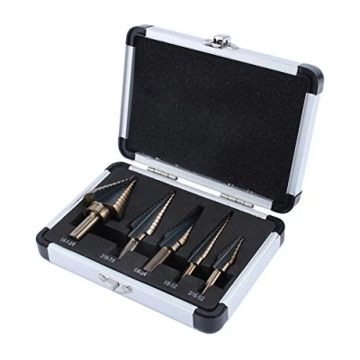 Image de Yosoo Lot de 5 forets professionnels en acier rapide/cobalt 50 tailles Ensemble avec caisse aluminium