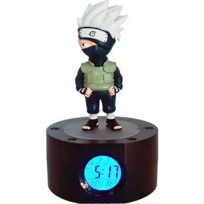 Image de TEKNOFUN Kakashi Réveil Lumineux, 811606, Noir, Bleu, Vert, Gris, Unique