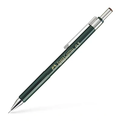 Image de Faber Castell B 136500 Porte mine TK Fine avec gomme et 3 mines fines, graduation HB, trait 0,5 mm, noir