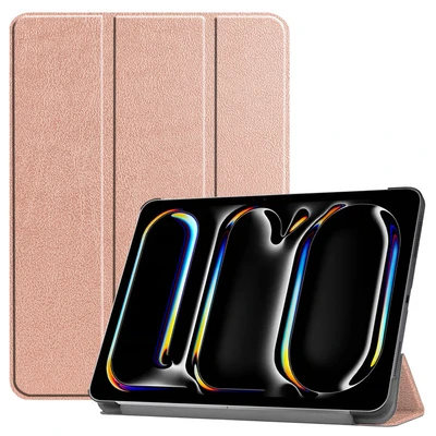 Image de Coque tablette IMOSHION iPad Pro 13 (2024) M4 Rose Dorée Protection intégrale Support pratique