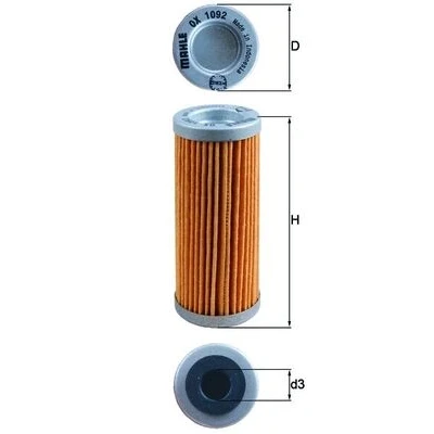 Image de MAHLE ORIGINAL OX 1092 Filtre à huile Cartouche filtrante