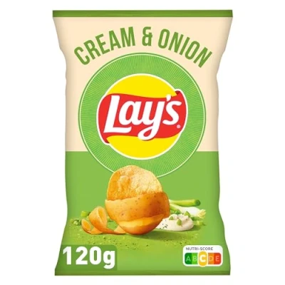 Image de Lay&#039;s Chips Saveur Cream Onion, Oignon, 120 g
