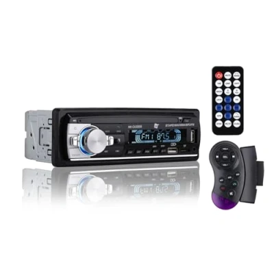 Image de NK Autoradio Voiture avec RDS 1 DIN 4 x 40 W Bluetooth 5.0, Fonction AUX, Lecteur MP3 et x2 USB, FM Son stéréo, Mains Libres, télécommande pour télécommande, écran LCD, iOS &amp; Android (eMark)