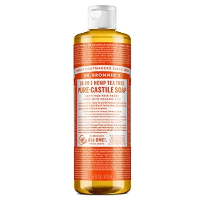 Image de Dr. Bronner ́s 18IN1 Liquid SOAP TEA TREE Gel douche, Taille: 475 ml, Non défini