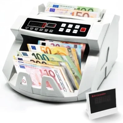 Image de Compteur d&#039;argent portable et détecteur de faux billets avec double écran LED