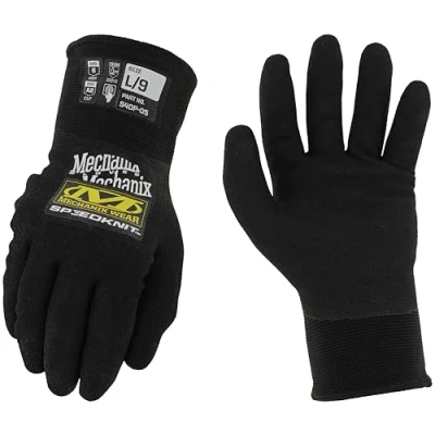 Image de Mechanix Wear: Gants de travail thermiques SpeedKnit avec revêtement en nitrile Tactiles, isolés, haute résistance à l&#039;abrasion et adhérence sec (noir, taille M)