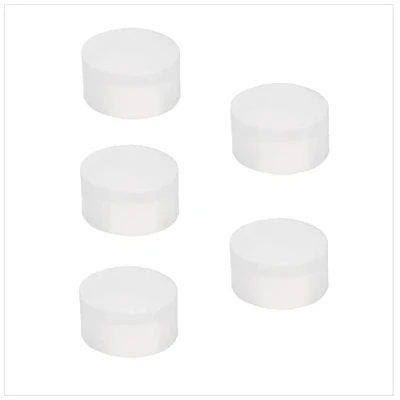 Image de EVI Herrajes Rechange Pour Butée de Mur Adhésive Portes Lot 5 Unités Compatible avec le Mod. I 205 D’Origine Caoutchouc Silicone Blanc
